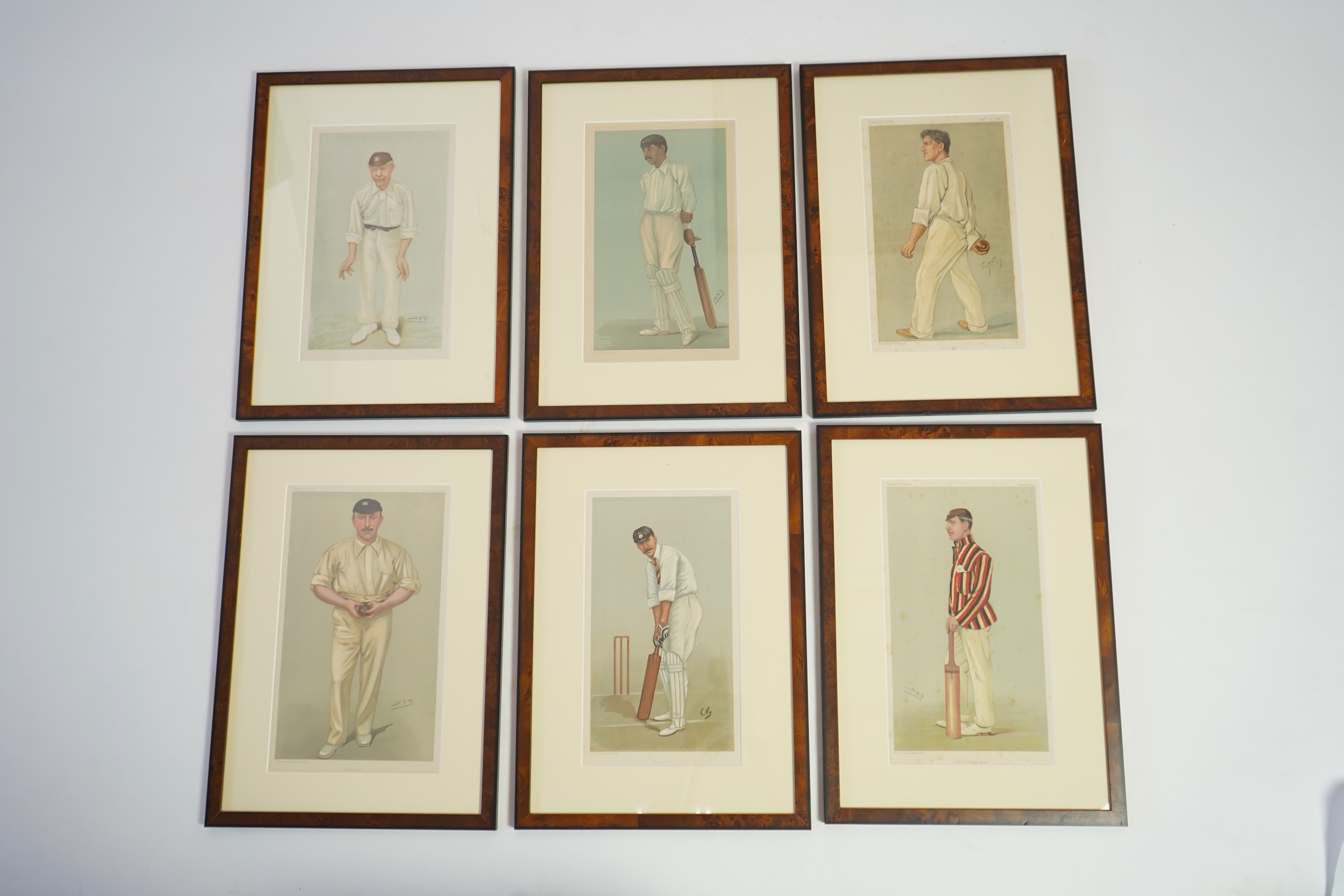 Thirty four Vanity Fair caricatures of cricketers to include Dillan and W G Grace